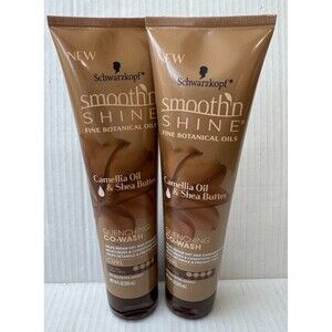(2) Schwarzkopf Smooth 'N Shine Quenching Co-Wash Curl Camellia Oil Shea Butter
